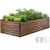 VEVOR Fioriera Rialzata Rettangolare 2400x1200x620 mm, Aiuola Rialzata per Esterno Giardinaggio Letto Rialzato Antiruggine per Coltivazione Piante Orto Fiori Verdure Giardino, Colore di Legno