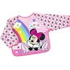 Lulabi Disney Minnie Simply Bavaglino/Casacca in PEVA con Maniche - Impermeabile e Protettivo, Ideale per Svezzamento e Attività