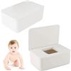 ZDQC 2 PCS Salviettine Umidificate con Coperchio,Scatola Porta salviette Umidificate,Scatola di Salviettine Umidificate,Porta Scatola per Salviette,Scatola Dispenser Porta Fazzoletti