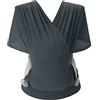 SONARIN Traspirante Fascia Porta Bebè,Portabebè Ergonomica Elastica Porta Bambino Portantina Bebè Marsupio Portabebè Neonati Leggera Portatile per Neonati Bambini fino a 15 kg(Grigio)