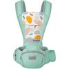 SONARIN Marsupio Neonati Ergonomico con Sedile,3D Air Mesh Portantina Traspirante Multifunzione Porta Bambino,Regolabile per Neonati e Bambini 0-36 Mesi,Tutte le Posizioni(Verde)
