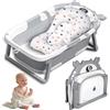 Vautvis Vaschetta Bagnetto Neonato Pieghevole, Vasca Neonato Bagnetto Con Termometro E Cuscino Bagnetto Neonato Staccabile, Vasca Da Bagno Per Neonato A Bambino 0-36 Mesi