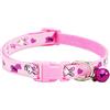 U-M Simpatico coniglio cartone animato stampato fibbia a sgancio rapido gatto cucciolo collare collana - rosa qualità stabile