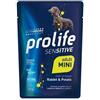 Generico PROLIFE Cane Sensitive Adult Rabbit & Potato - Mini | alimento umido completo per cani adulti sensibili di taglia piccola, 10 bustine da 100 grammi.