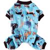 XIAOYU Vestiti per Animali Domestici di Halloween Natale Velluto Sfocato Pecorina Cappotto per Cani Pigiama per Animali Domestici Vestiti per Il Freddo Abbigliamento per Gatti, Modello di Cane