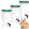 LUPATDY Abbeveratoio per conigli, 1 l, con tettarella in acciaio inox, non gocciola, per conigli, porcellini d'India e roditori, dispenser automatico di acqua con supporto, abbeveratoio per piccoli