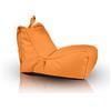 Ecopuf - Pouf Poltrona a Sacco da Esterno Chaise Longue - Puffo per Sedersi con Tasca Portaoggetti e Maniglia - Puff in Tessuto Impermeabile - Poltrona Relax - Arredamento Casa - Arancione Nc9