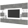 B BELINI GROUP Belini Milano 3 Parete Attrezzata Mobile TV 300cm Grigio Opaco