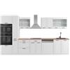 Vicco Mobile da cucina R-Line, Casa di campagna bianca/bianco, 350 cm | 9 Moduli · Piedini regolabili in altezza · Piano di lavoro incl. · Ante in MDF · Con armadio forno/microonde