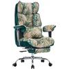 Efomao Sedia da Ufficio Ergonomica in Tessuto, Poltrona Scrivania Reclinabile con Poggiapiedi Estraibile, Schienale Alto, Supporto Lombare, Sedia Girevole per PC, Smart Working e Gaming (Verde tropicale)