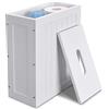 Lantaly - Mobiletto sottile da bagno, contenitore in legno per carta igienica, scatola compatta da bagno, contenitore multiuso in legno per ordine e pulizia