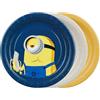 PartyDeco Minions - Piatti di carta, 18 cm, set da 6 pezzi, piatti usa e getta, senza plastica, per compleanno dei bambini, decorazione per feste, minionparty, colore giallo, blu e bianco