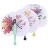 Abaodam 3 Pezzi Ventagli Pieghevoli in Carta Portatili Stile Cinese Manico Plastica, Ventilatori Pieghevoli da Donna Leggeri e Decorativi per Matrimoni e Feste Stili Multipli