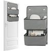 Minnhua 2 Pezzi Portaoggetti da Appendere con 2 Scom Grigio