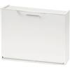 EffeDecor Scarpiera Modulare Componibile in Plastica Antiurto Design Moderno Impilabile Predisposta per Fissaggio Laterale e Parete Ideale per Interno o Esterno Made in Italy (Bianco Liscio, 1 Anta)