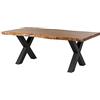 MASSIVMOEBEL24.DE Tavolo da pranzo Acacia naturale Laccato 200x100x77 cm (BxTxH) FREEFORM