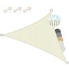 Sol Royal Tenda a Vela Ombreggiante Triangolare HDPE Parasole da Giardino | 800x800x800cm 8x8x8m crema vele protezione raggi UV tendone tende SolVision permeabile all'acqua traspirante Shade Sails HS9