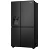 Hisense RS818N4TFC Side by Side - Frigorifero Congelatore, EEK C, Dispenser di ghiaccio, Display LED, Total No Frost, Multi Air Flow, Fast Freeze, Nero