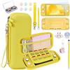 innoAura Custodia NS Switch Lite - innoAura Bundle Accessori NS Switch Lite 17 in 1 con Custodia per Switch Lite, Custodia per Giochi Switch, Protezione Dello Schermo Switch Lite, Supporto Switch(Giallo)