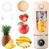 Calenxy Piccolo frullatore portatile da 700 ml, mini frullatore portatile con display digitale a 12 lame in acciaio inox, ricaricabile USB, piccolo spremiagrumi per frullati - per ufficio, sport, viaggi