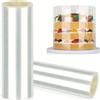 trabag Pellicola per bordi per torte, 30 cm, riutilizzabile, per decorazione di torte, dessert, per decorare mousse e dessert al cioccolato, trasparente, larghezza 30 cm