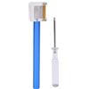 Hztyyier Penna per tintura per bordi in pelle Rullo per pittura per bordi in acciaio inossidabile Strumento per applicazione in pelle per penna a olio per olio(Blu) Leather Tools
