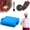 Asslye Micro Munchy, toastie per microonde in silicone, per toastie e sandwich, 17 x 14 cm, adatta al microonde, con cinghie regolabili in silicone, lavabile in lavastoviglie, senza elettricità, senza fili,