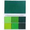 Fkereg Tampone di inchiostro per timbri, in 7 colori, lavabili, in gomma, per timbri, per aule, per la creazione di biglietti, fai da te, album di ritagli, carta (verde)