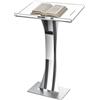 Vakiorn Supporto per podio in acrilico trasparente, 109,2 cm, per chiese, leggio moderno per aule, conferenze, matrimoni e altro (argento)
