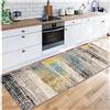 Siunwdiy Tappeto passatoia nero beige Antimacchia E antiscivolo al metro lavabile tappeto passatoia 2.4 Metri per camera da letto corridoio tappeto cucina lungo misura regolabile，50X240CM