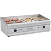 Royal Catering - RCG 100G - Plancha elettrica doppia - 100 cm - 220 V - 2 x 3200 W - superficie scanalata - spedizione gratuita
