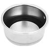 Lwuey Filtro per Caffè in Acciaio Inossidabile - 51mm Cestello Pressurizzato Singolo Strato Braccio Macchina Caffe Rimovibile Riutilizzabile Accessori Portafilter per Ciotola Espresso Anello Dosatore