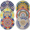 Sweejar Home Set di piatti piani in ceramica stile bohémien, 15-25 cm