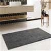 Wecon Home Moderno tappeto da bagno in ciniglia di WECONhome Basics - antiscivolo, lavabile, assorbente - Stile per ogni bagno - Balu (80 x 150 cm, grigio antracite)