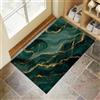 MLSOWM Tappeto Ingresso Interno Estetica Di Lusso, 60x90 cm Tappeti Pelo Corto Antiscivolo Struttura Della Malachite Carpet per Camera da Letto Entrata Scendiletto Ufficio, Smeraldo