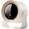 HADAVAKA Ventilatore Circolatore D'aria, Silenzioso, Portatile Con Display Digitale, Ventilatore Da Tavolo Ricaricabile Da 5400 Mah, Circolatore D'aria Per Tutta La Stanza Con 100 Velocità (Beige)
