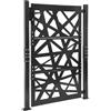 MIUKYUI Moderno cancello da giardino in metallo, 105 x 150 cm, con serratura di sicurezza, apertura a 180°, per terrazza, giardino, giardino, colore marrone, nero, bianco, per cortile e come privacy