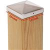 VIVAGARDEA 6x Cappuccio per Palo in Acciaio Inox a Piramide 101x101 mm - Antiruggine - Per Pali in Legno 100x100 mm - Copripalo con Fori per Viti - Protezione da Agenti Atmosferici