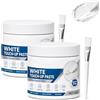 Generic Pasta per ritocchi mobili bianca con pennello, stucco professionale per legno e crema riparatrice per pareti contro i graffi, per mobili e pavimenti, adatta a tavoli, armadi e pavimenti in legno，2pz