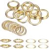 QUARKZMAN 10Set Occhielli per Teloni con Rondelle 40mm Occhiello Strumento Metallici color Rame per Tende in Tessuti Cinture in Pelle Scarpe Borse DIY, Oro (Perforatrice Non Inclusa)