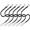 GSCRE Set 6 Cordini Anticaduta Elastici con Moschettoni