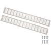 QUARKZMAN 2Pcs Copri Presa D'aria Porta, 23.6 x 3 Griglia Di Ventilazione In Alluminio Coperture Decorative Griglia A Persiana Copri Presa D'aria Con Viti Porta Armadio(Grigio)