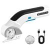 Gaethra Forbici elettriche universali con batteria da 4 V, cavo, 2 lame autocondivise, per carta, cartone, pelle, 27 x 13 x 5,5 cm