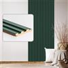 Haak Set di 6 pannelli da parete e soffitto Desiwa in verde scuro, 10,7 x 252 cm