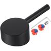 uxcell Maniglia per rubinetto a leva singola per cartuccia da 40 mm, in lega di zinco, ricambio per cucina, bagno, doccia, 10,9 x 4,6 cm, nero