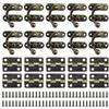 REBECCAGIBSON 10 pezzi Chiusure a Gancio,Antico colore bronzo Hasp, Ganci di Bloccaggio Anticati,Piccole cerniere con viti, per Scatola di Legno Portagioie Armadio Accessori