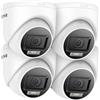 ANNKE Set di 4 telecamere di sorveglianza esterne da 2 MP, Full HD 1080p per sistema di sorveglianza DVR, telecamera di ricambio per registratore DVR con doppia illuminazione intelligente, visione