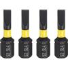 QUARKZMAN 4Pz SL4 Inserti per Avvitatore a Taglio 1/4 Gambo Esagonale 25mm/1 Lunghezza Punte per Cacciavite Magnetico Esagonali a Testa Piatta in Acciaio S2 per Trapano Elettrico Qualità