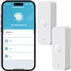 Comboss Sensore di movimento intelligente WiFi, mini rilevatore di movimento PIR a infrarossi per sistemi di allarme domestico, sensore compatto con monitoraggio remoto APP (2 pezzi)