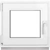 Framex Finestra per Cantina, Piccola Finestra, Bianca, Larghezza x Altezza: 60 x 55 cm (600 x 550 mm), Triplo Vetri (32 mm), Anta-Ribalta, Girevole DIN Sinistra - Premium
